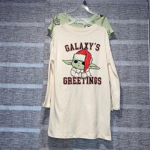 NWT Baby Yoda Christmas 2 pack dress